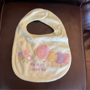 Koala Baby Charming Caterpillar Baby Bib MY AUNT LOVES ME. never been used.
